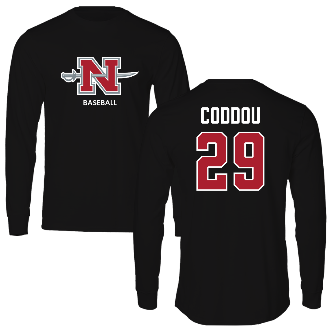 Nicholls State University Baseball Black Mascot Long Sleeve - #29 Parker Coddou