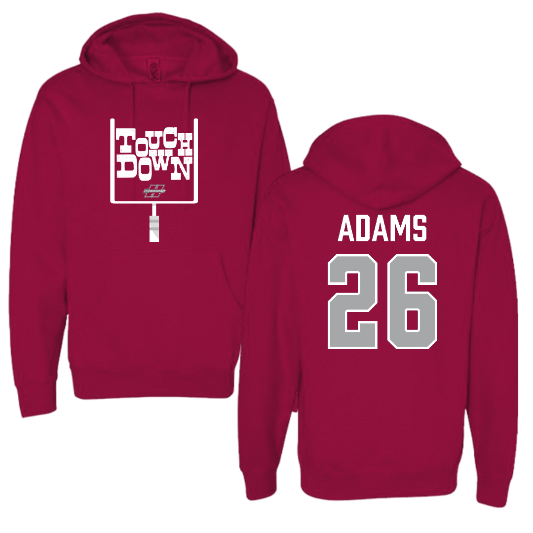 Henderson State University Football Cardinal Touchdown Hoodie - #26 Devon Adams