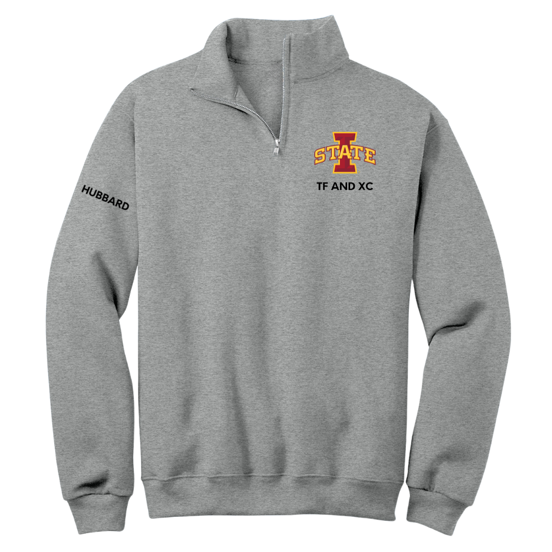 Iowa State University TF and XC Sport Gray Quarter-Zip - Camryn Hubbard