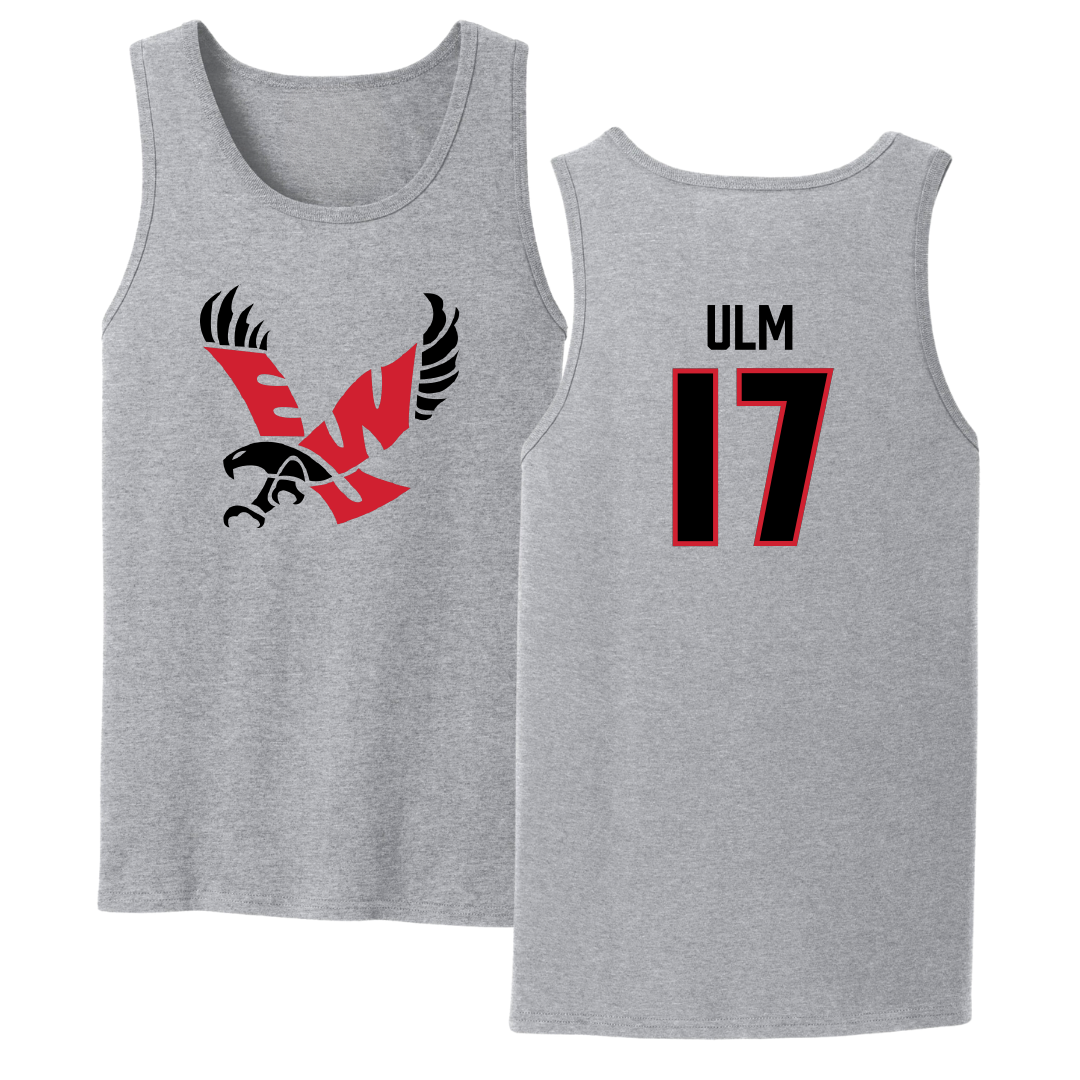 Eastern Washington University Football Sport Gray Tank Top - #17 Nolan Ulm