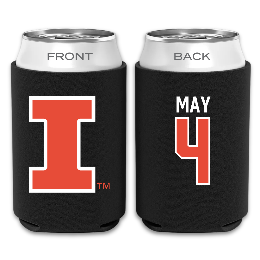 University of Illinois Volleyball Black Can Cooler - #4 Bianca May