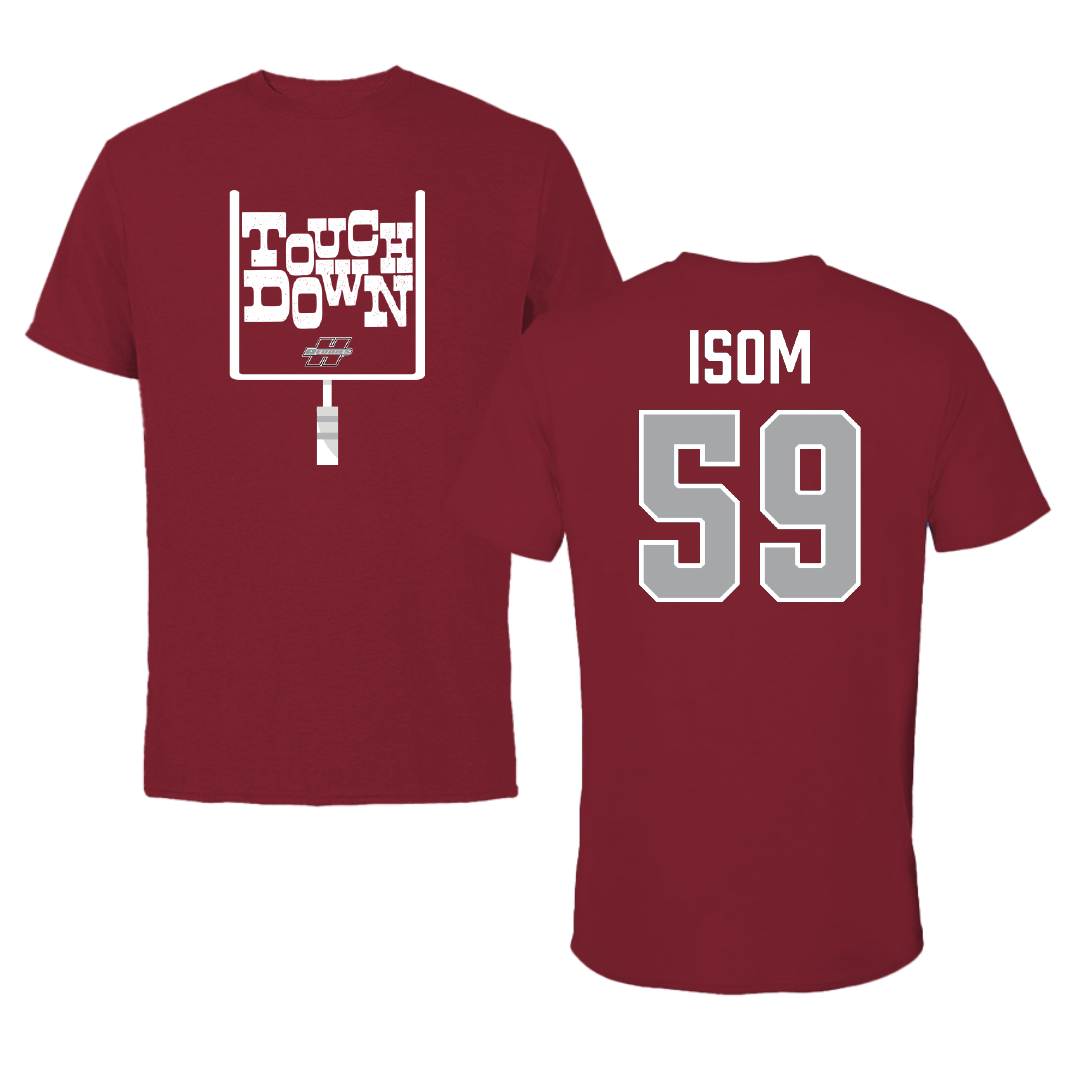Henderson State University Football Cardinal Touchdown Tee - #59 Alexander Isom