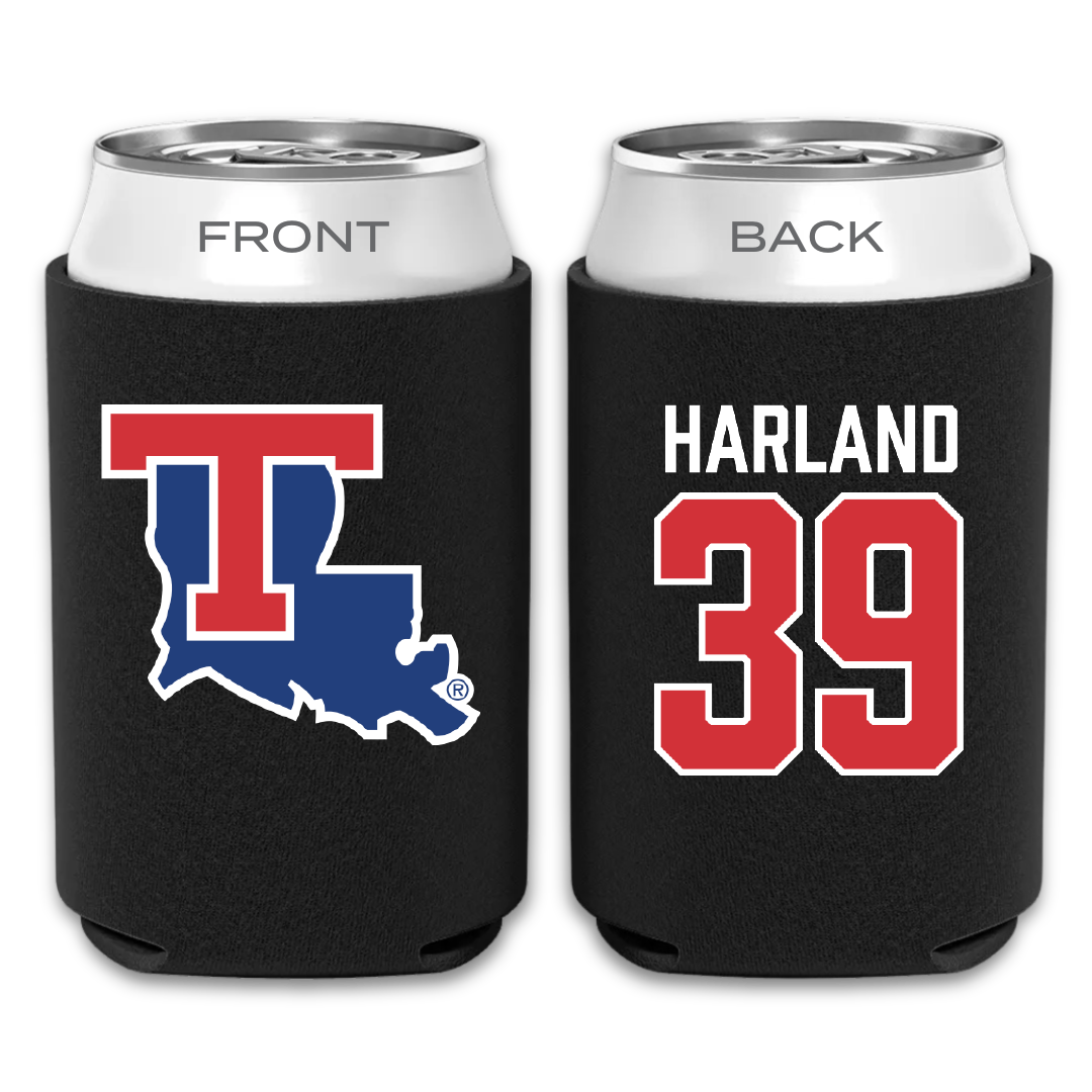 Louisiana Tech University Baseball Black Can Cooler - #39 Ryan Harland