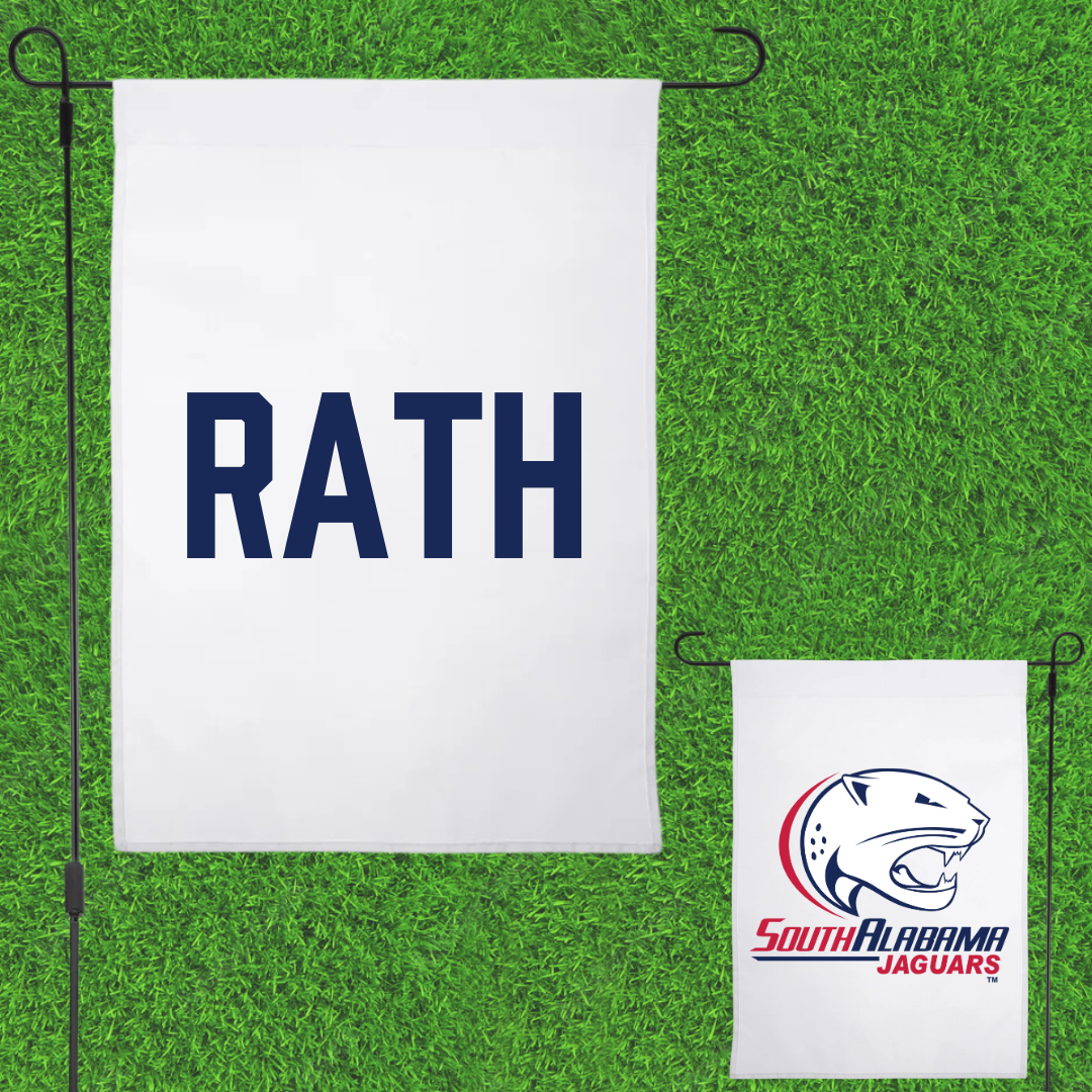 University of South Alabama Tennis White Garden Flag - Ava Rath