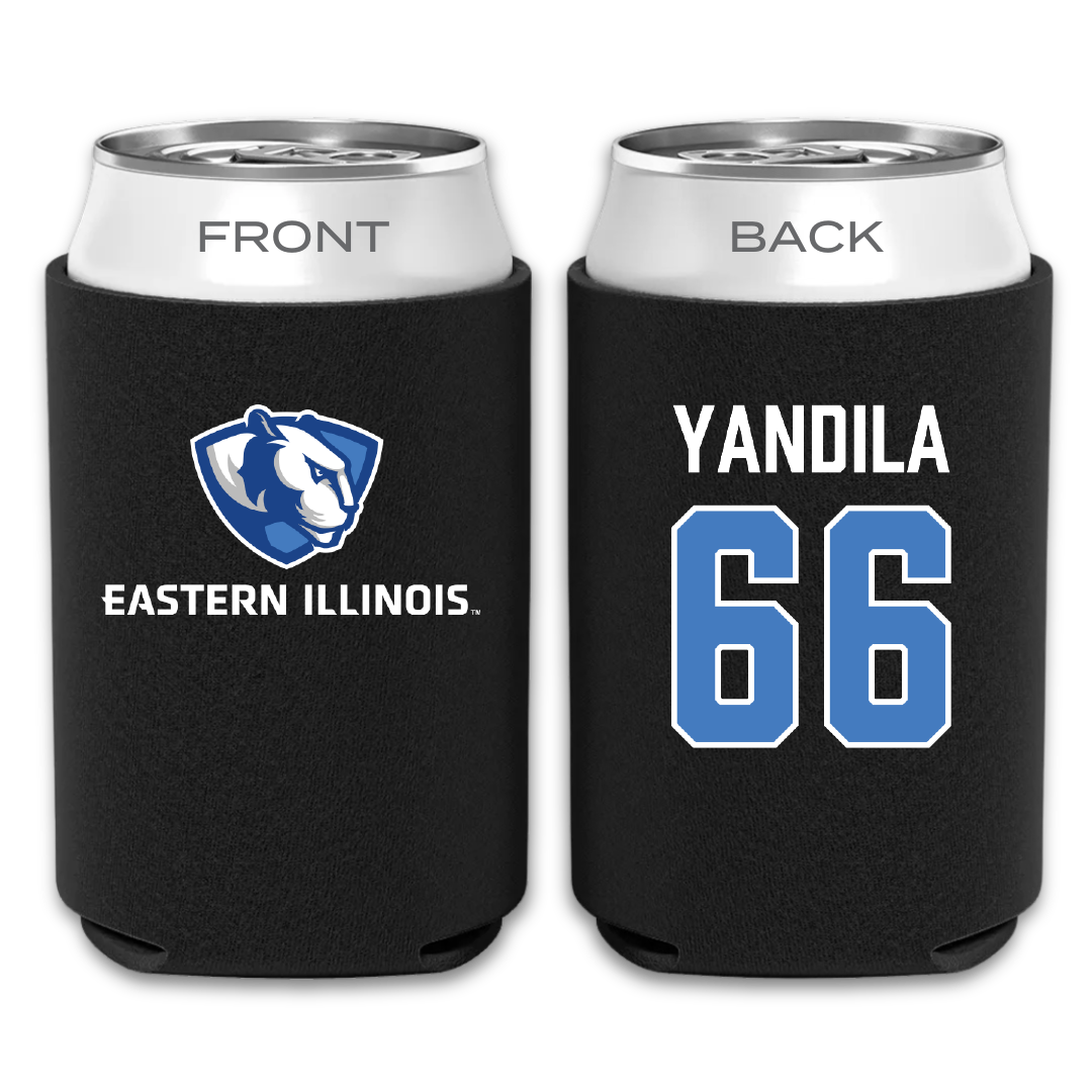 Eastern Illinois University Football Black Can Cooler - #66 Jordan Yandila