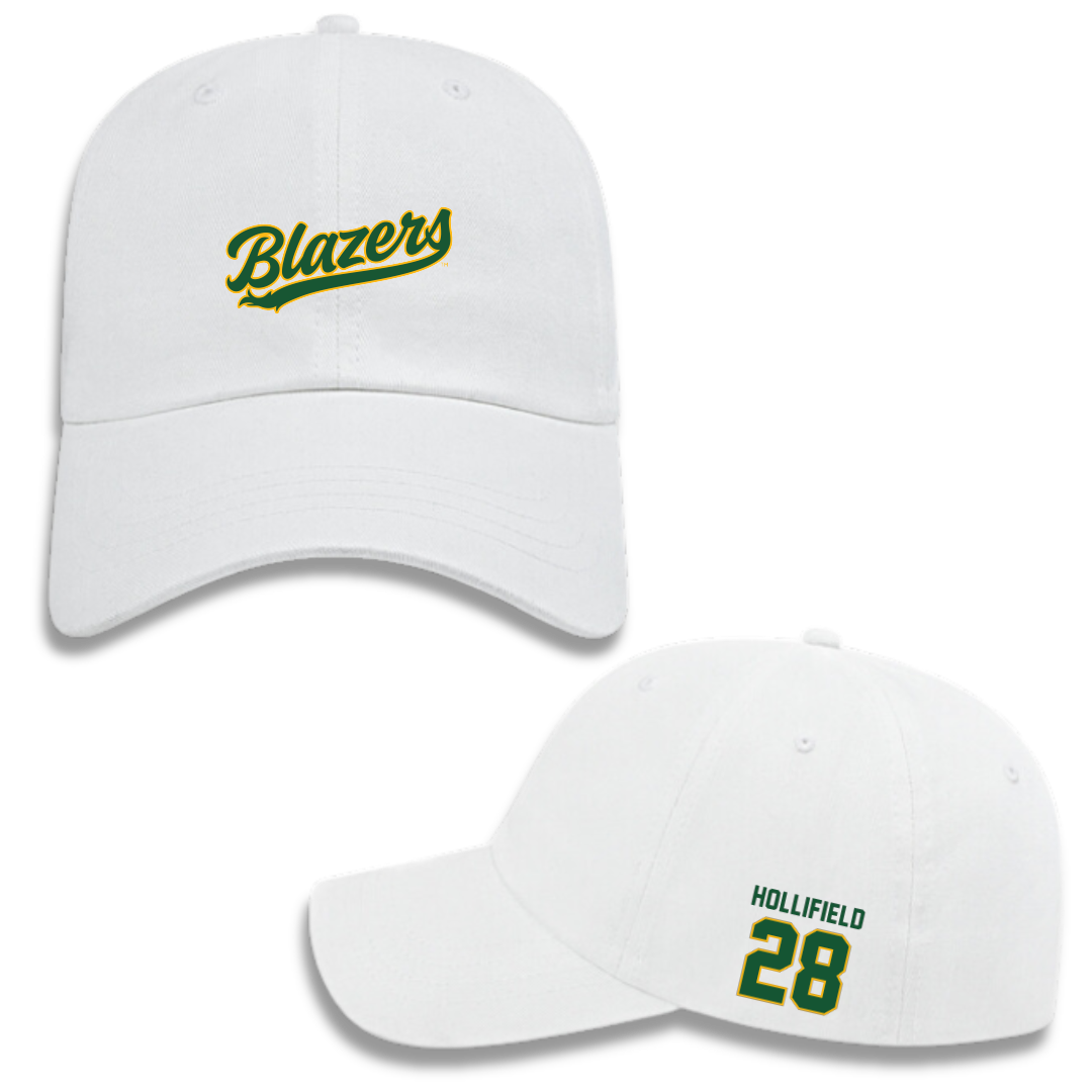 University of Alabama at Birmingham Baseball White Hat - #28 Nicholas Hollifield