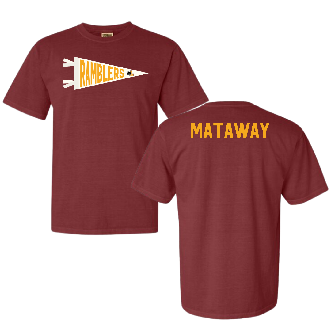 Loyola University-Chicago TF and XC Maroon Pennant Comfort Colors Tee - Lily Mataway