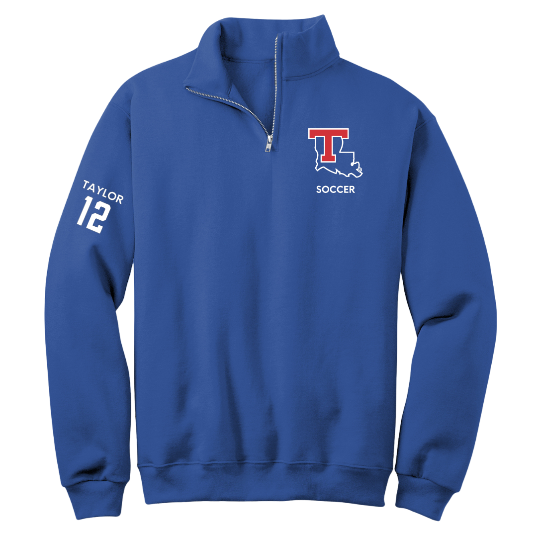 Louisiana Tech University Soccer (W) Blue Quarter-Zip - #12 Kyra Taylor