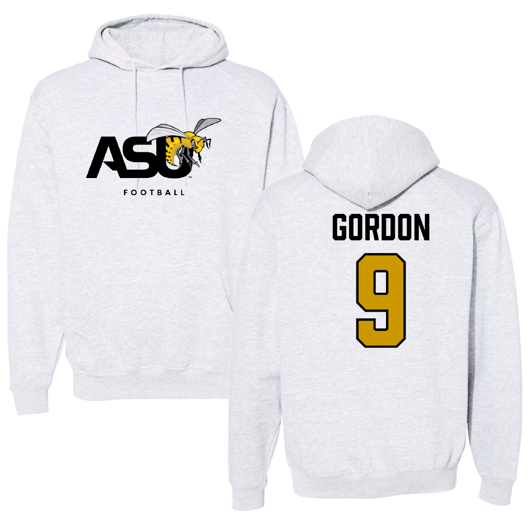Alabama State University Football Gray Hoodie - #9 Cameron Gordon