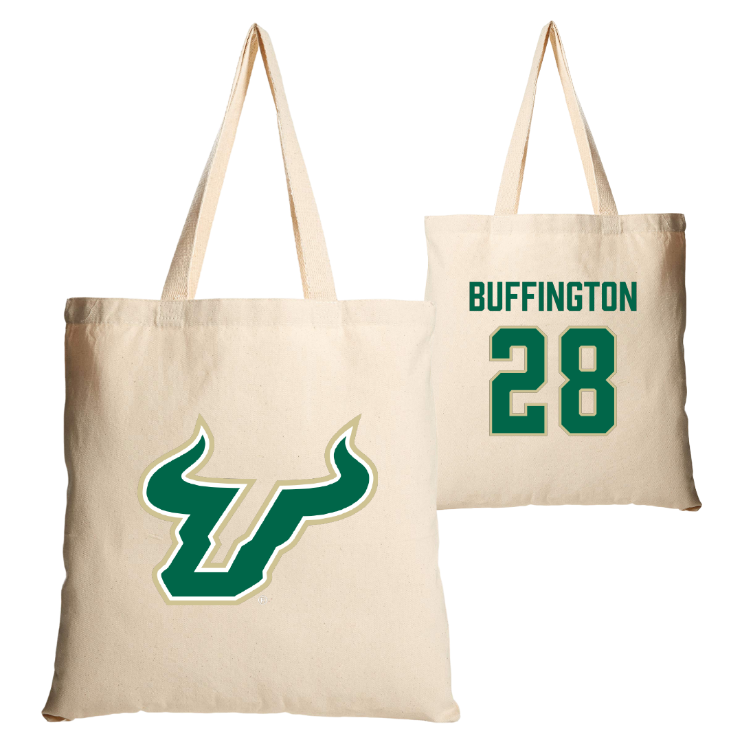 University of South Florida Baseball Tan Canvas Tote Bag - #28 Matthew Buffington