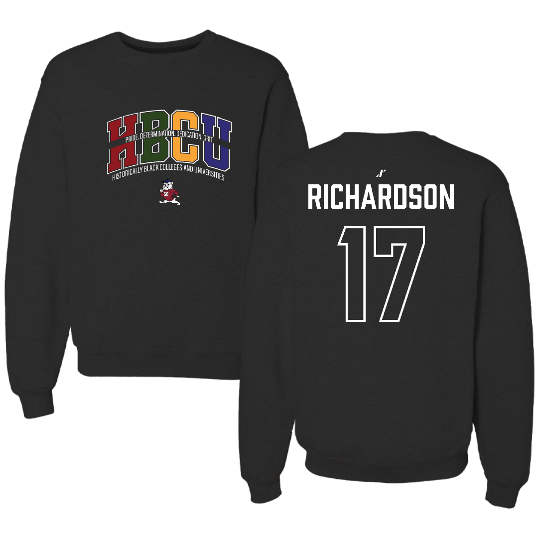 South Carolina State University Football Black HBCU Crewneck - #17 Malik Richardson