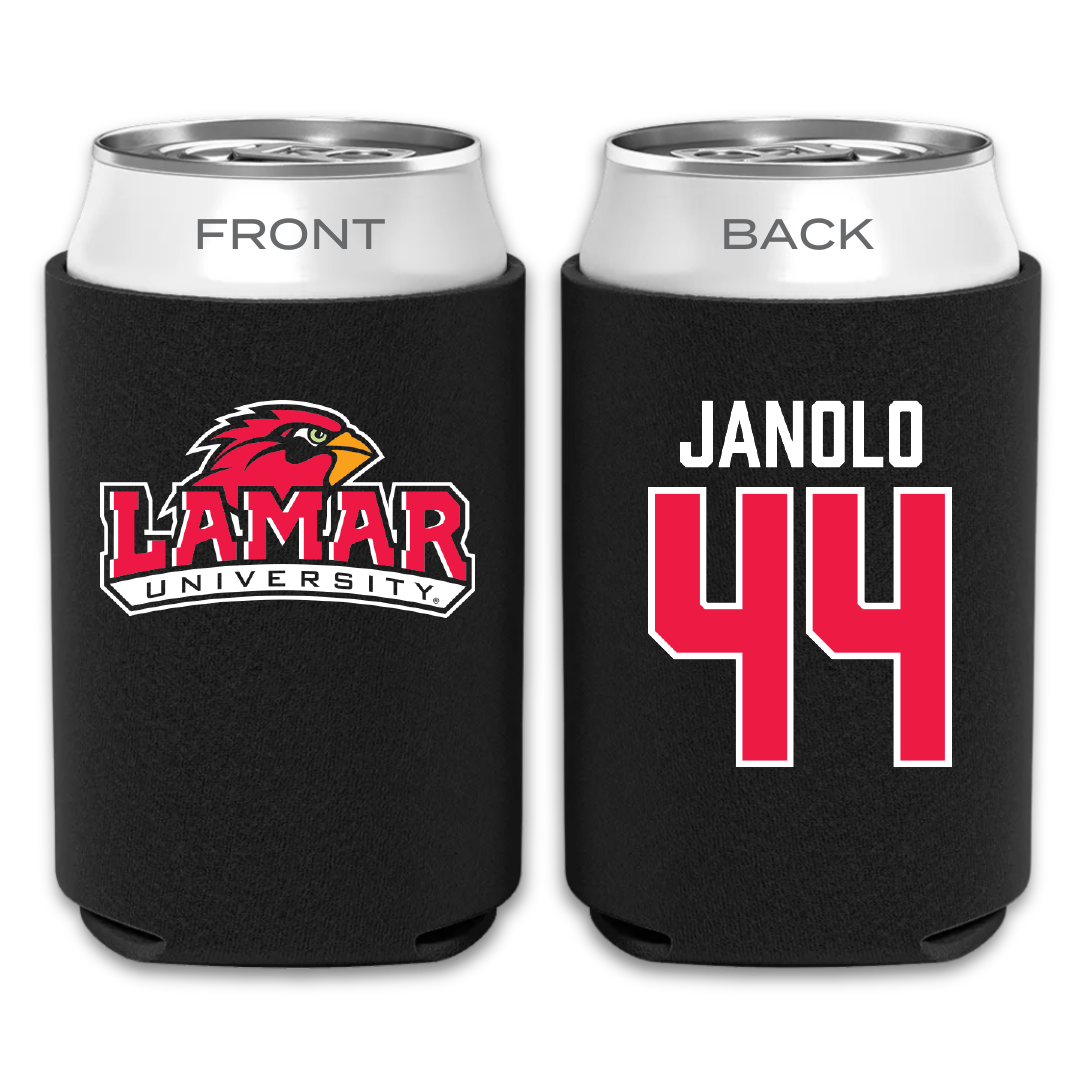 Lamar University Soccer Black Can Cooler - #44 Maddie Janolo