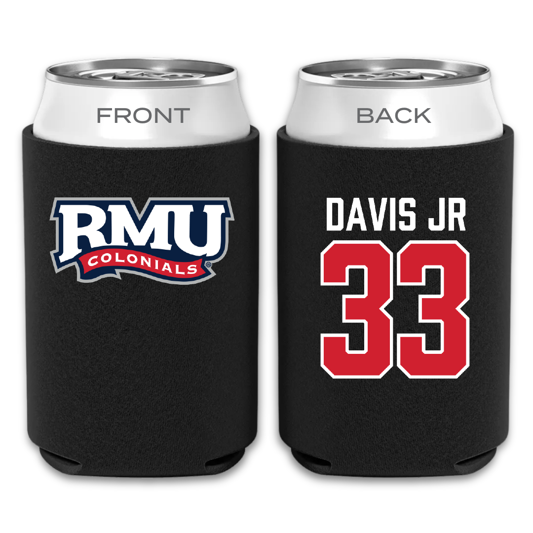 Robert Morris University Football Black Can Cooler - #33 Greg Davis Jr