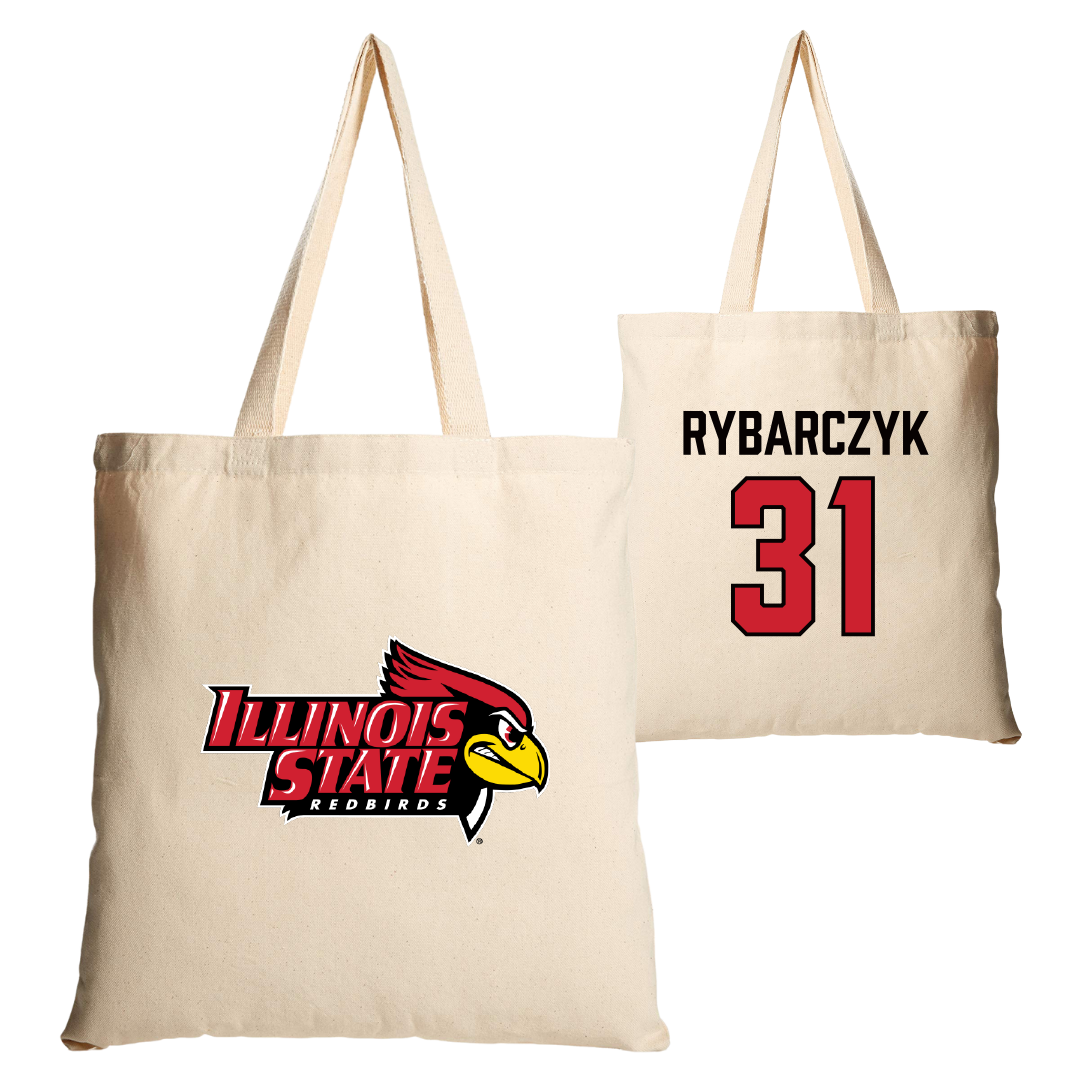Illinois State University Baseball Tan Canvas Tote Bag - #31 Trez Rybarczyk