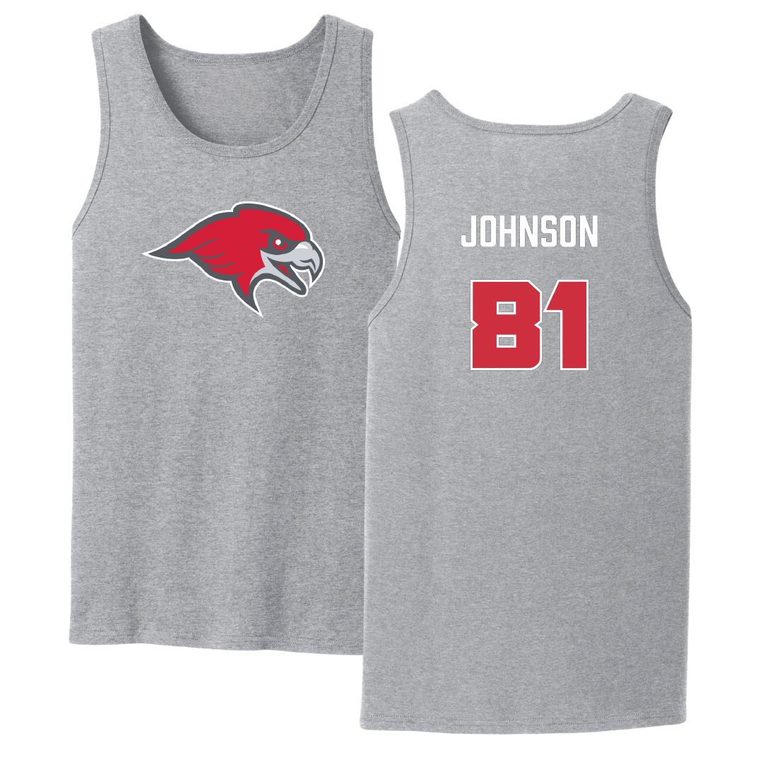 Montclair State University Football Sport Gray Tank Top - #81 Brandon Johnson