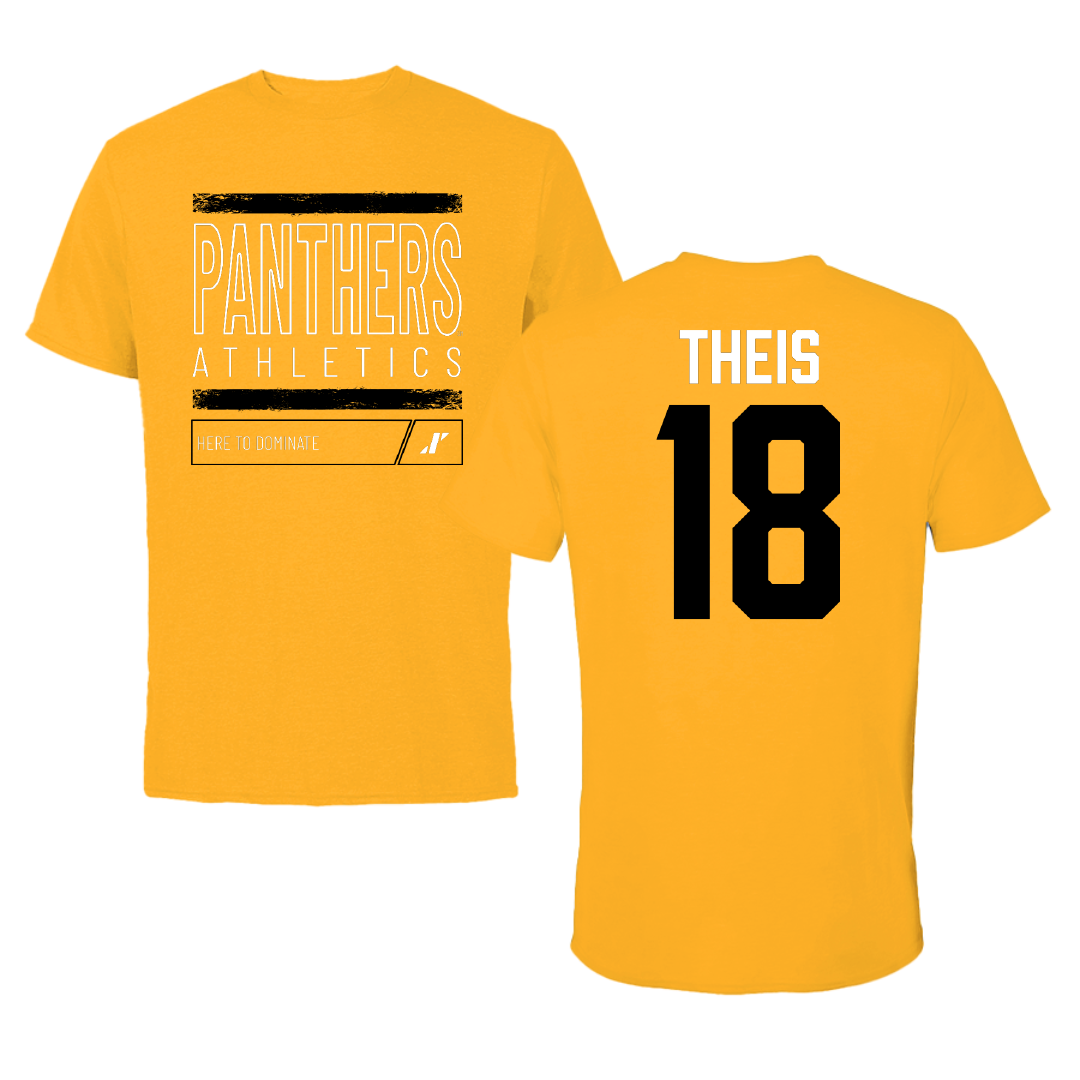 University of Wisconsin-Milwaukee Baseball Gold Dominate Tee - #18 Gavin Theis