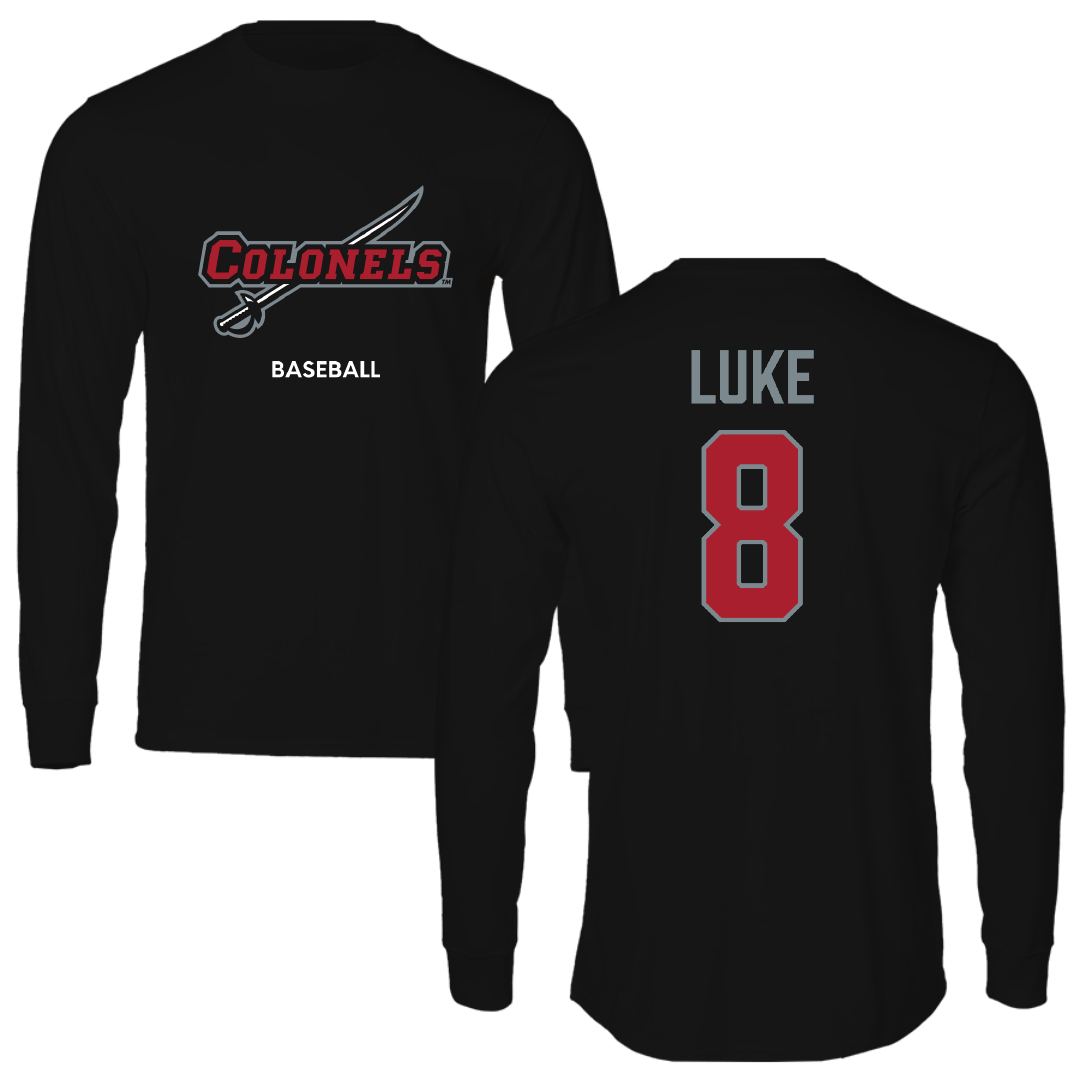 Nicholls State University Baseball Black Colonels Performance Long Sleeve - #8 Haden Luke