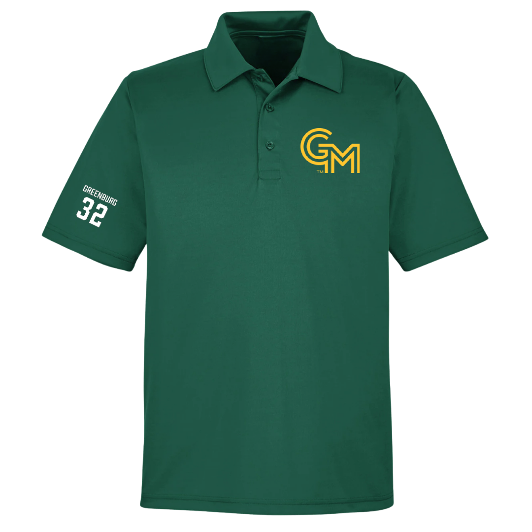 George Mason University Basketball (W) Forest Green Polo - #32 Page Greenburg