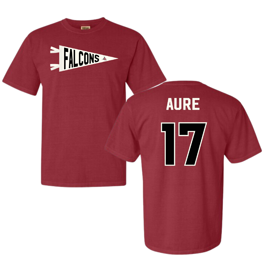 University of Wisconsin-River Falls Ice Hockey Crimson Pennant Comfort Colors Tee - #17 MaKenna Aure