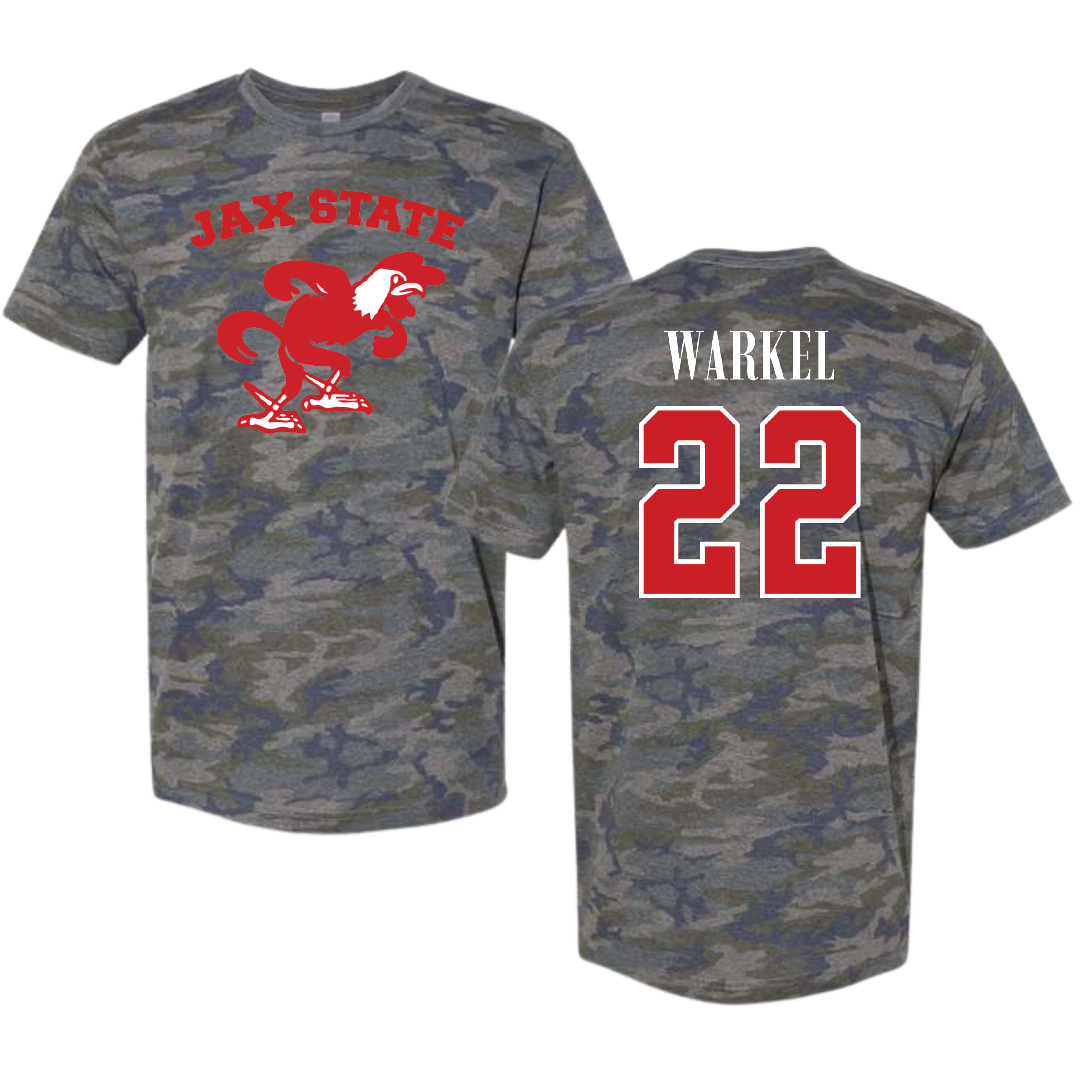 Jacksonville State University Bowling Vintage Camo Tee - #22 Anna Warkel