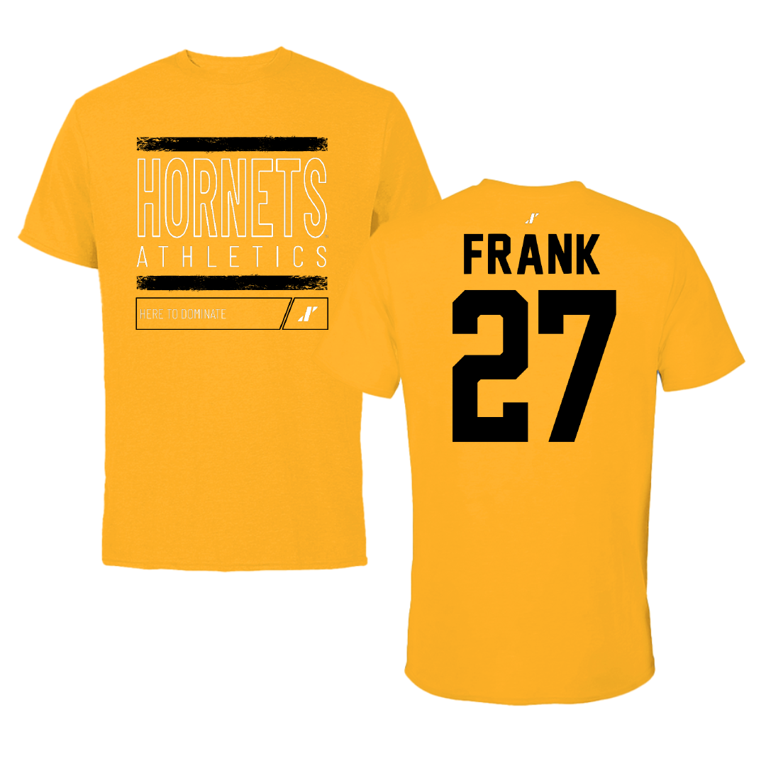 Alabama State University Softball Gold Dominate Tee - #27 Ayana Frank