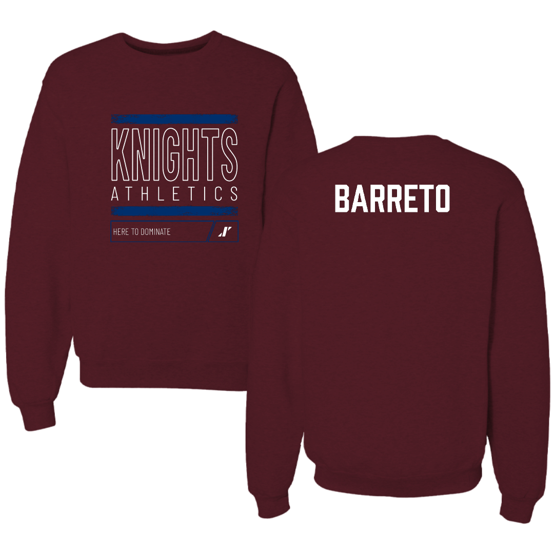Fairleigh Dickinson University-Metropolitan Campus TF and XC Maroon Dominate Crewneck - Brandon Barreto
