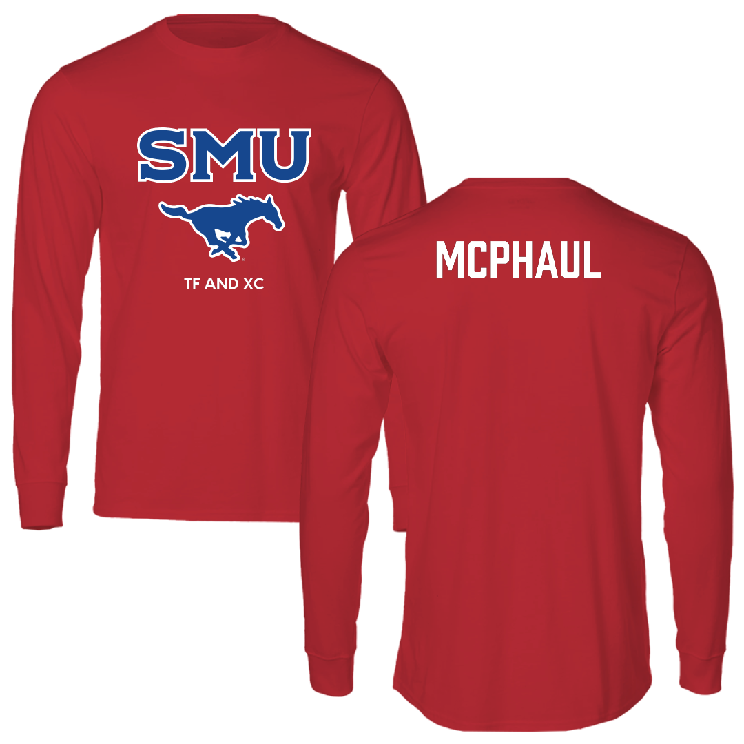 Southern Methodist University TF and XC Red Long Sleeve - Camryn McPhaul