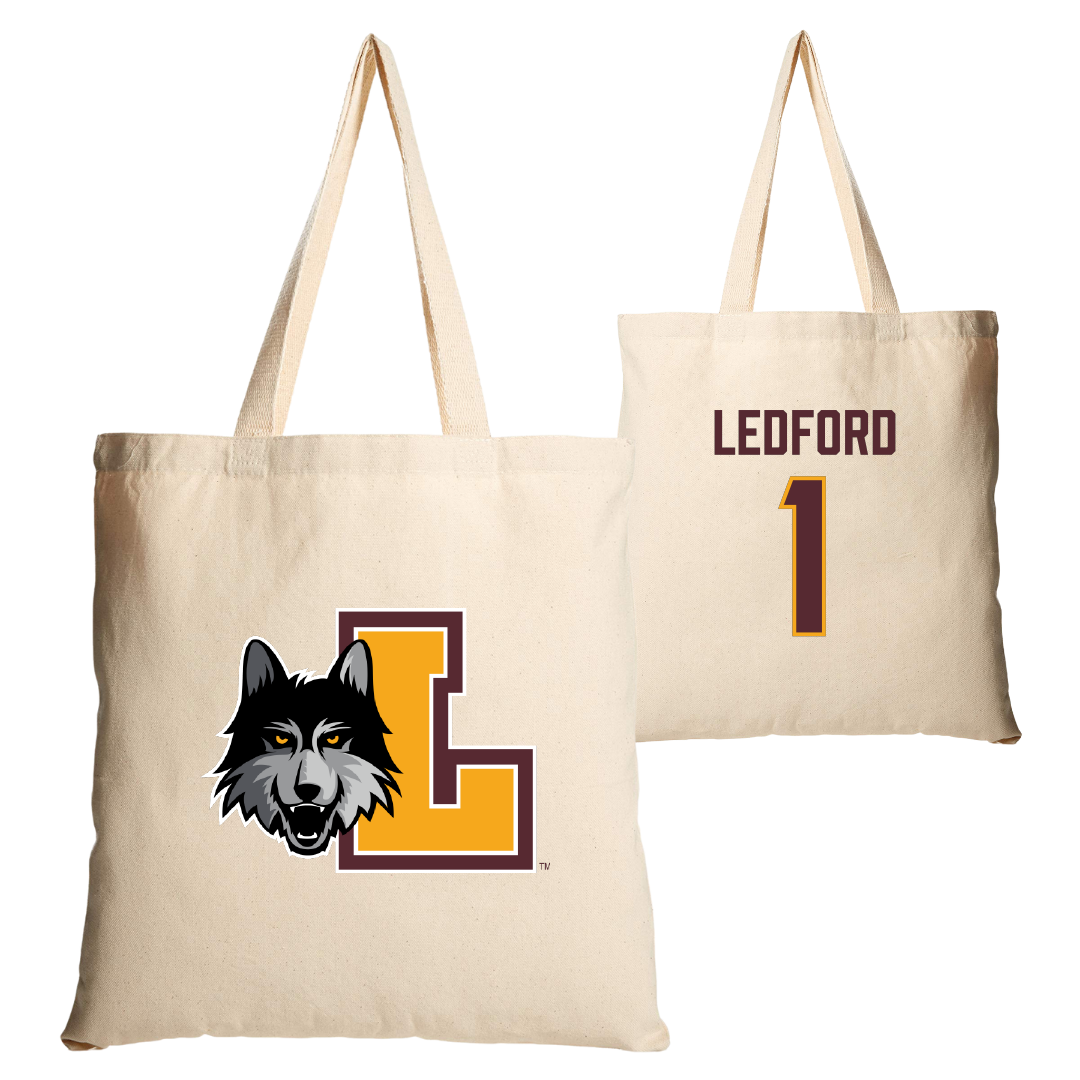 Loyola University-Chicago Volleyball Tan Canvas Tote Bag - #1 Charlie Ledford