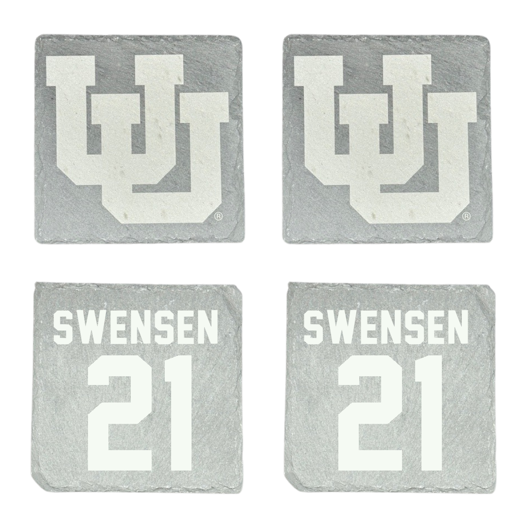University of Utah Soccer (W) Stone Coaster (4 Pack)  - #21 Ali Swensen