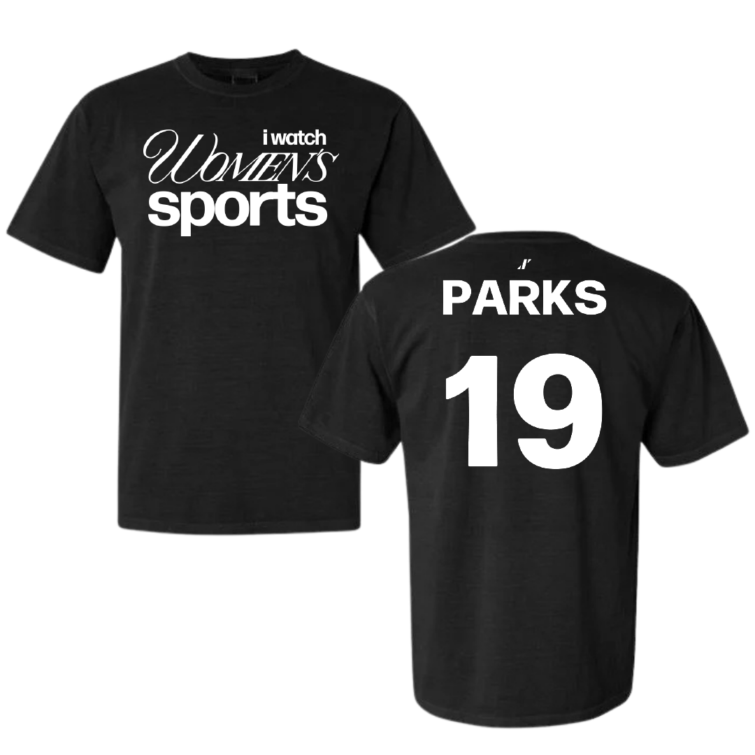 Dallas Baptist University Soccer Black WHM Comfort Colors Tee - #19 Madison Parks