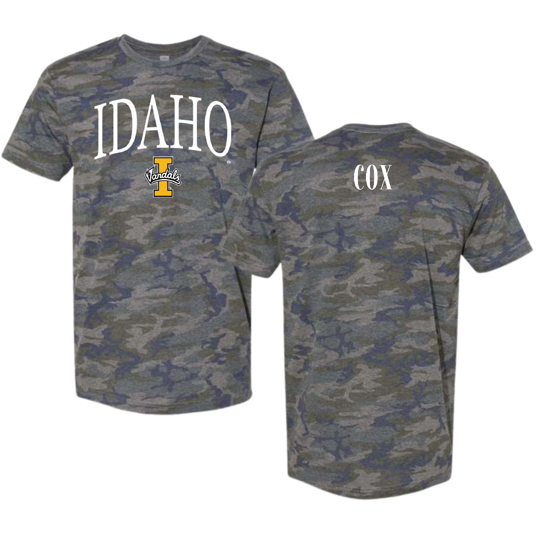 University of Idaho TF and XC Vintage Camo Tee - Dante Cox