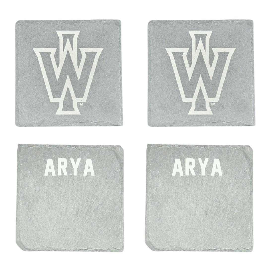 Illinois Wesleyan University TF and XC Stone Coaster (4 Pack)  - Justin Arya