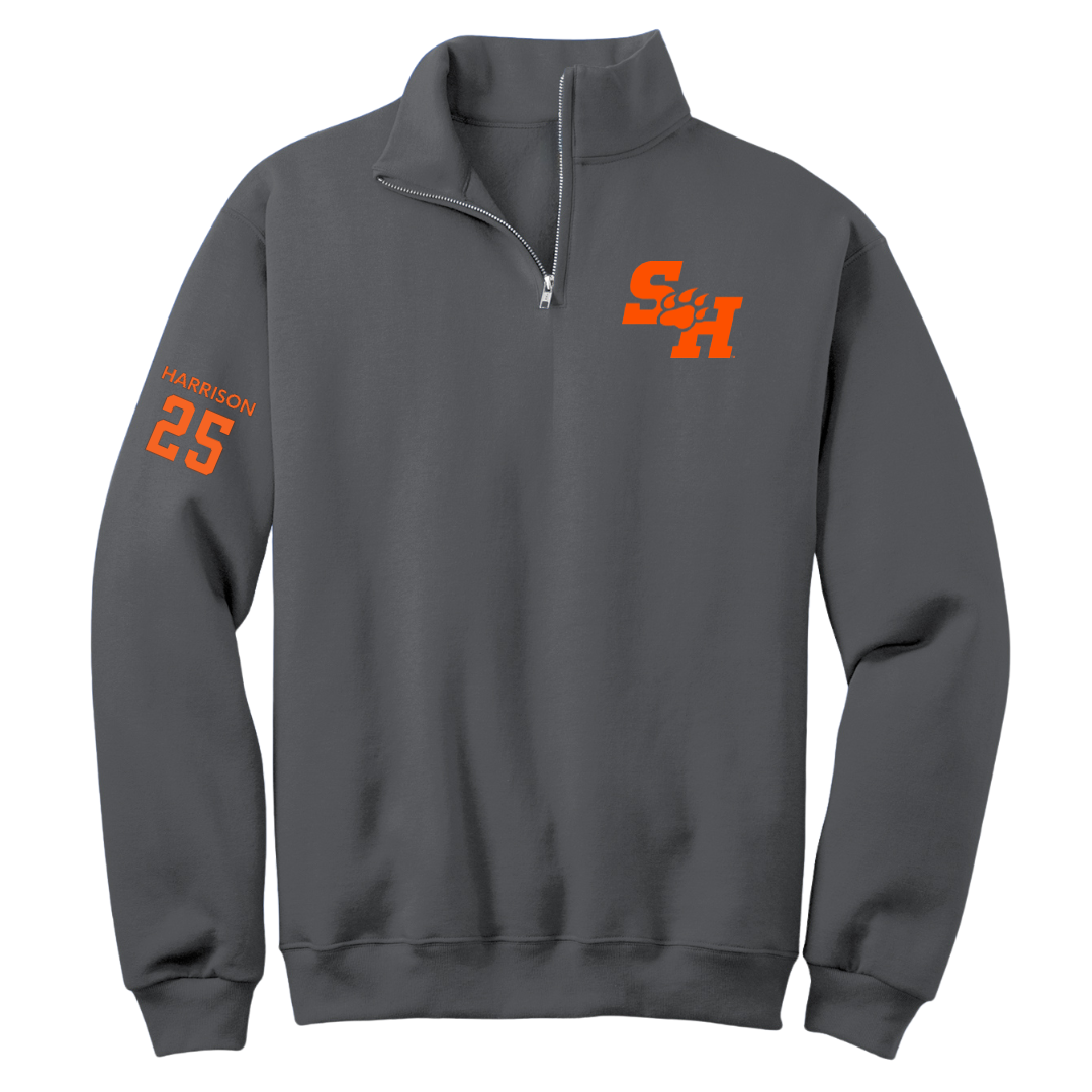 Sam Houston State University Softball Dark Gray Quarter-Zip - #25 Roni Harrison
