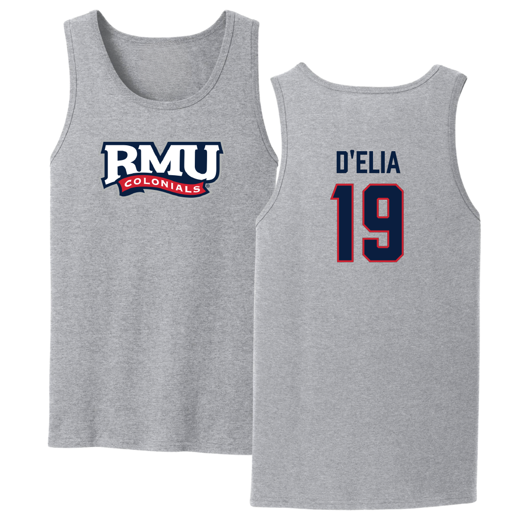 Robert Morris University Ice Hockey Sport Gray Tank Top - #19 Thalia D'Elia