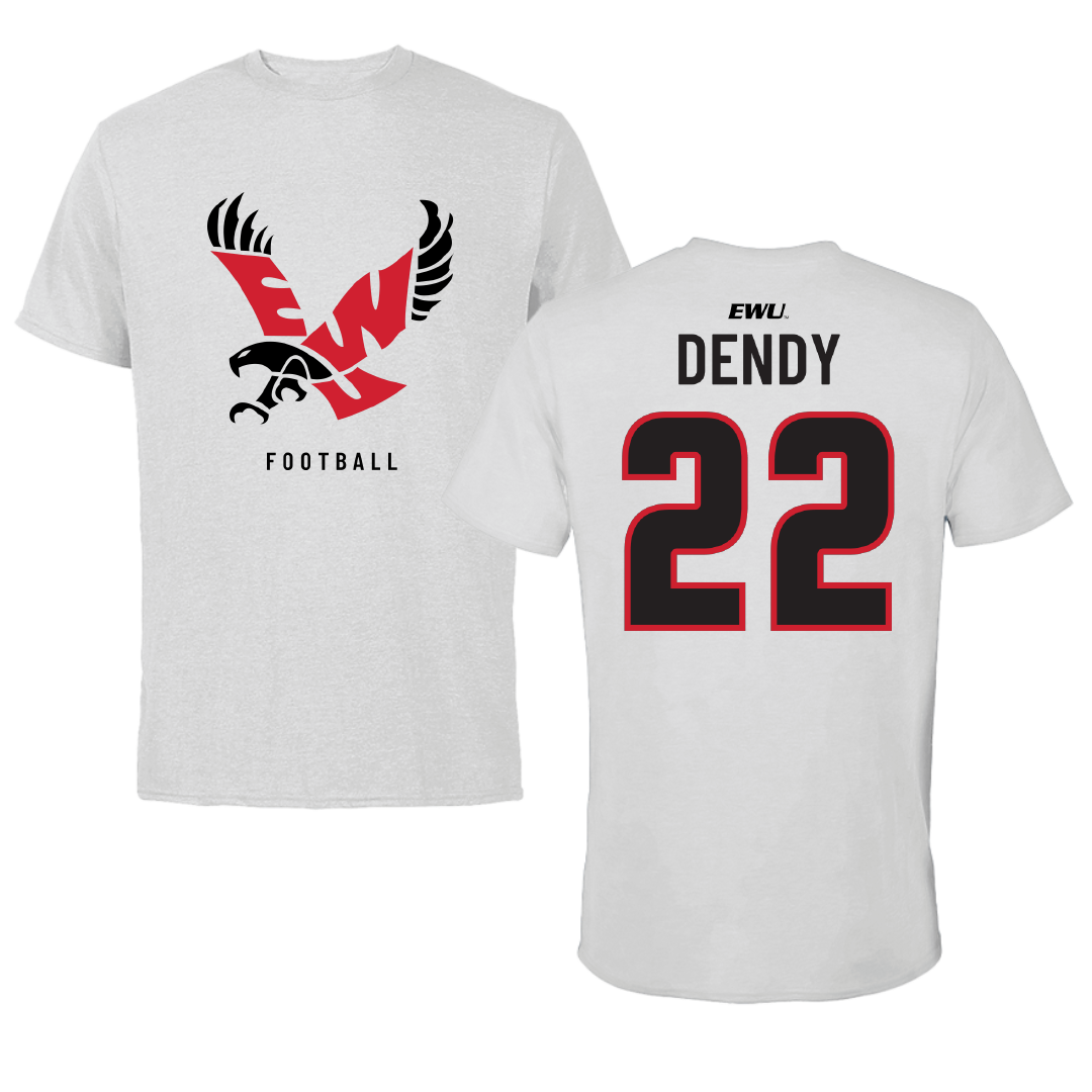 Eastern Washington University Football Light Gray Tee - #22 Amir Dendy