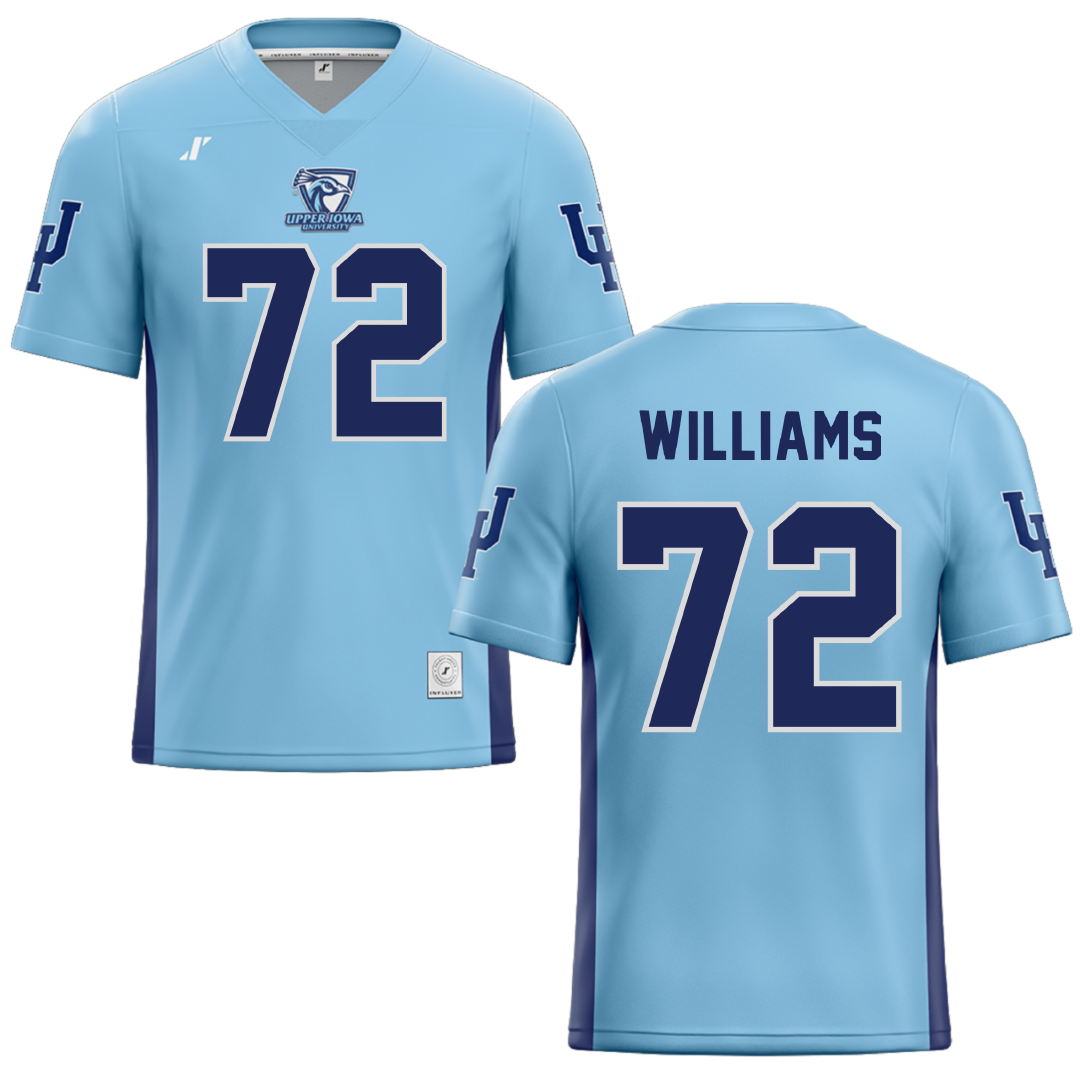 Upper Iowa University Light Blue Football Jersey - #72 Caleb Williams