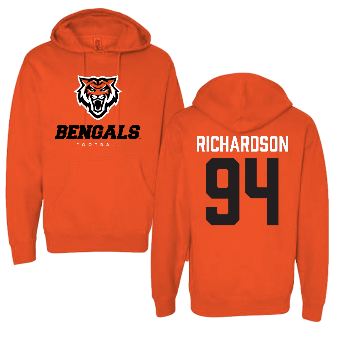 Idaho State University Football Orange Hoodie - #94 Malik Richardson