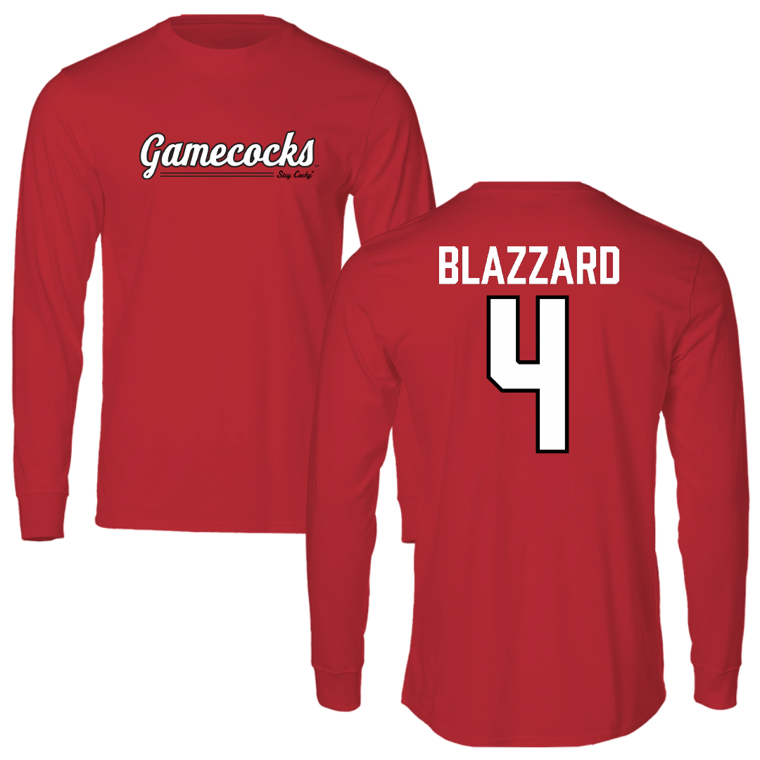 Jacksonville State University Volleyball Red General Performance Long Sleeve - #4 Morgan Blazzard