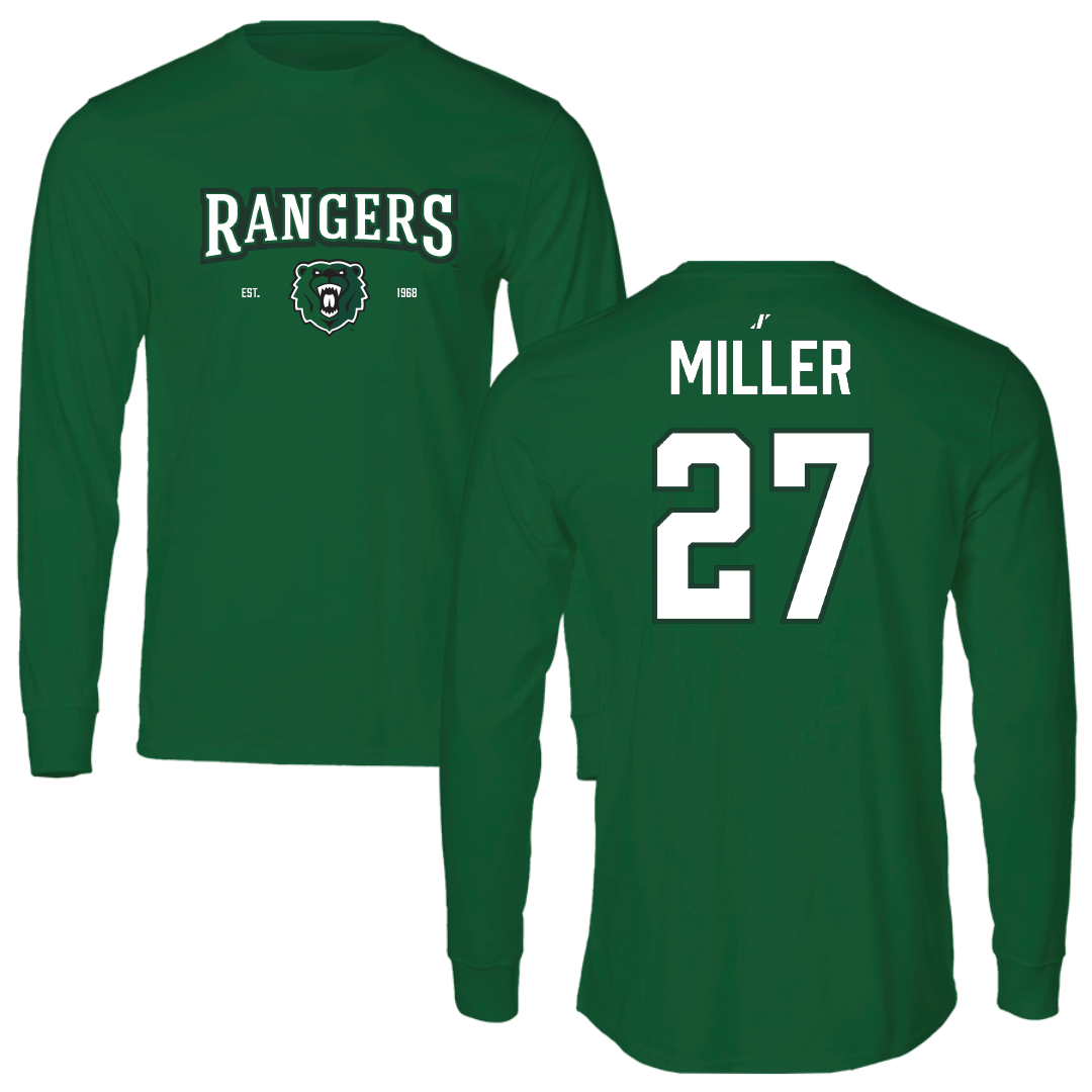 University of Wisconsin-Parkside Baseball Green General Long Sleeve - #27 Brennen Miller