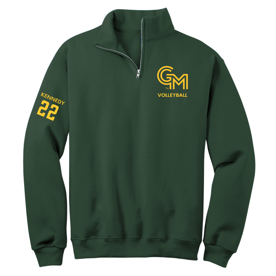 George Mason University Volleyball (W) Forest Green Quarter-Zip - #22 Olyvia Kennedy