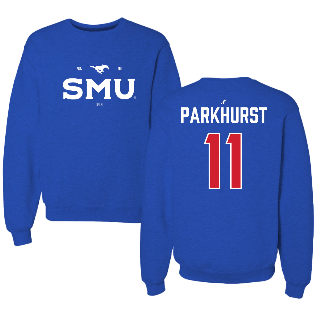 Southern Methodist University Soccer Blue General Crewneck - #11 Zoë Parkhurst