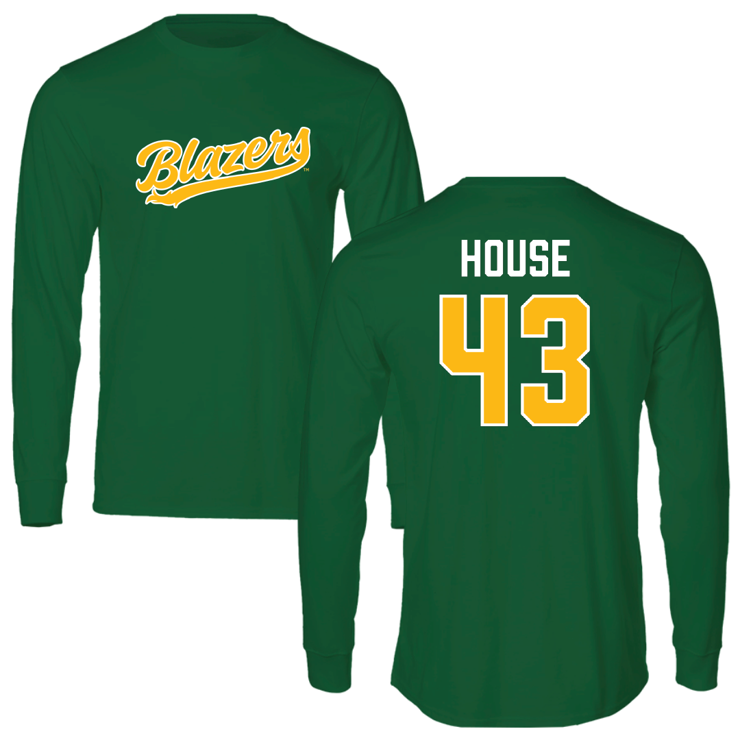 University of Alabama at Birmingham Baseball Green Performance Long Sleeve - #43 Brooks House