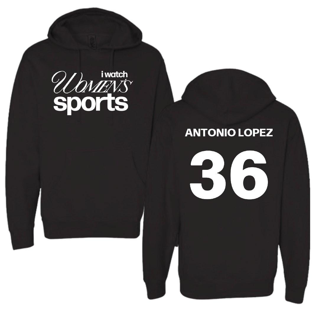 Jackson State University Soccer Black WHM Hoodie - #36 Karime Antonio Lopez