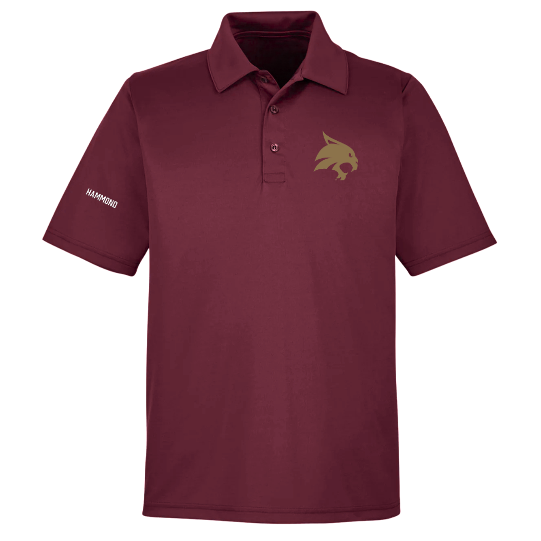Texas State University TF and XC Maroon Polo - Easton Hammond