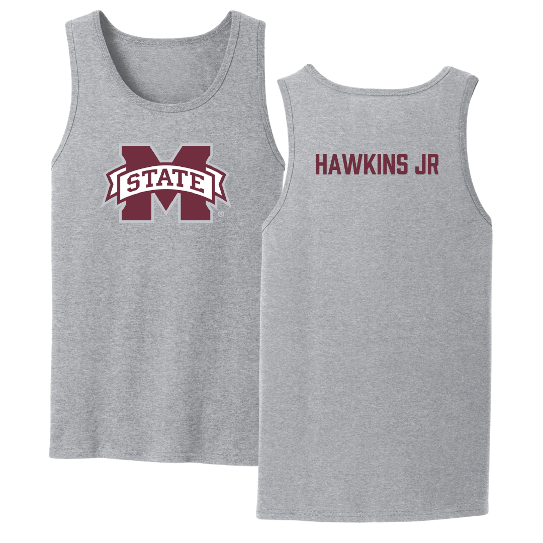 Mississippi State University TF and XC Sport Gray Tank Top - Sherman Hawkins Jr