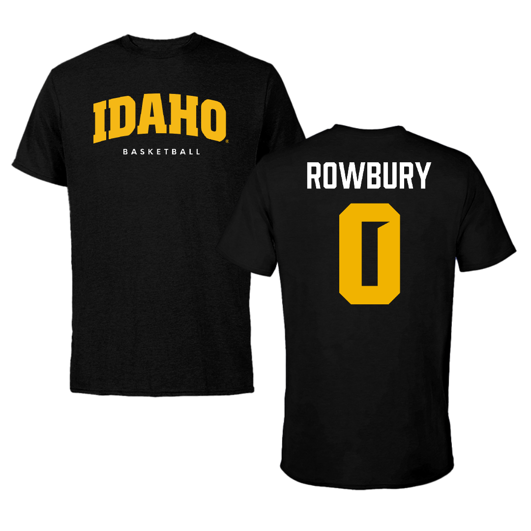 University of Idaho Basketball (M) Black Idaho Tee - #0 Brody Rowbury