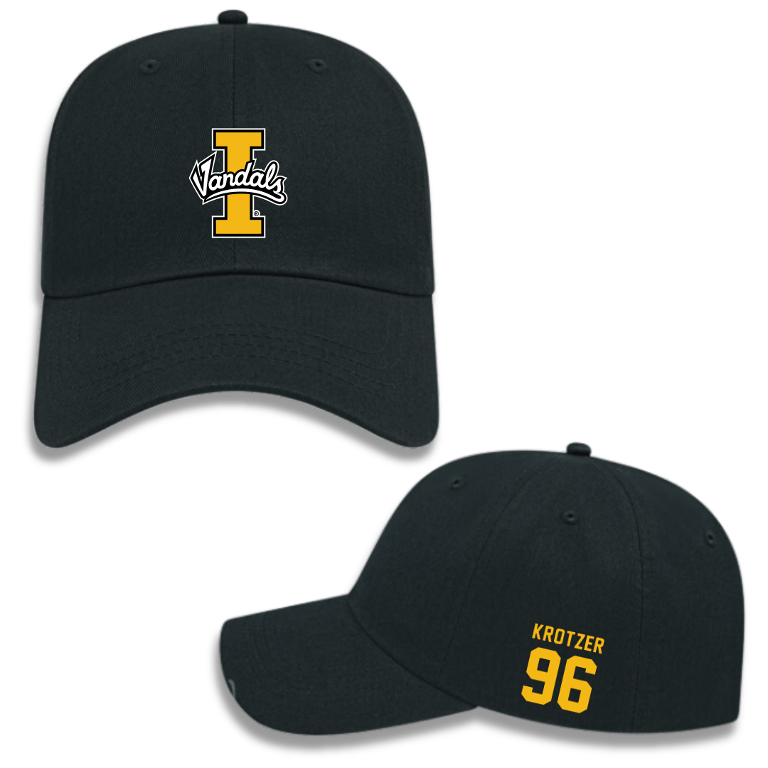 University of Idaho Football Black Hat - #96 Zach Krotzer