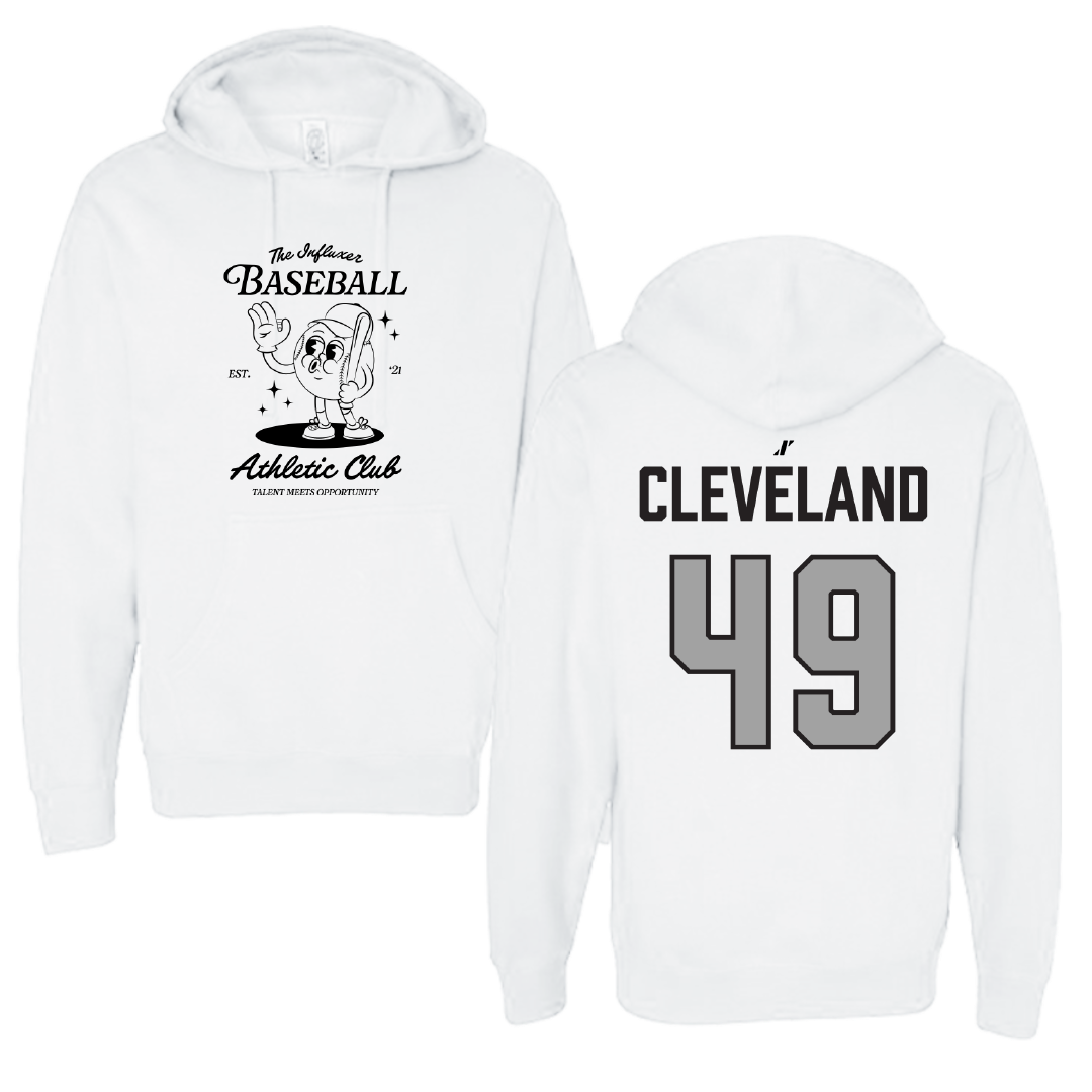 Baseball White Influxer Athletic Club Hoodie - #49 Jackson Cleveland