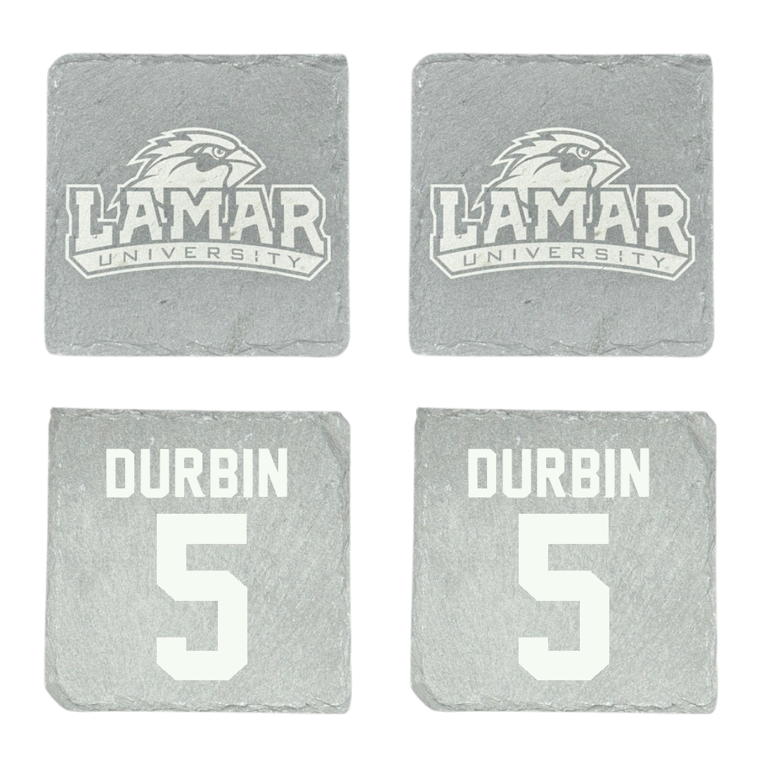 Lamar University Baseball Stone Coaster (4 Pack)  - #5 Beau Durbin
