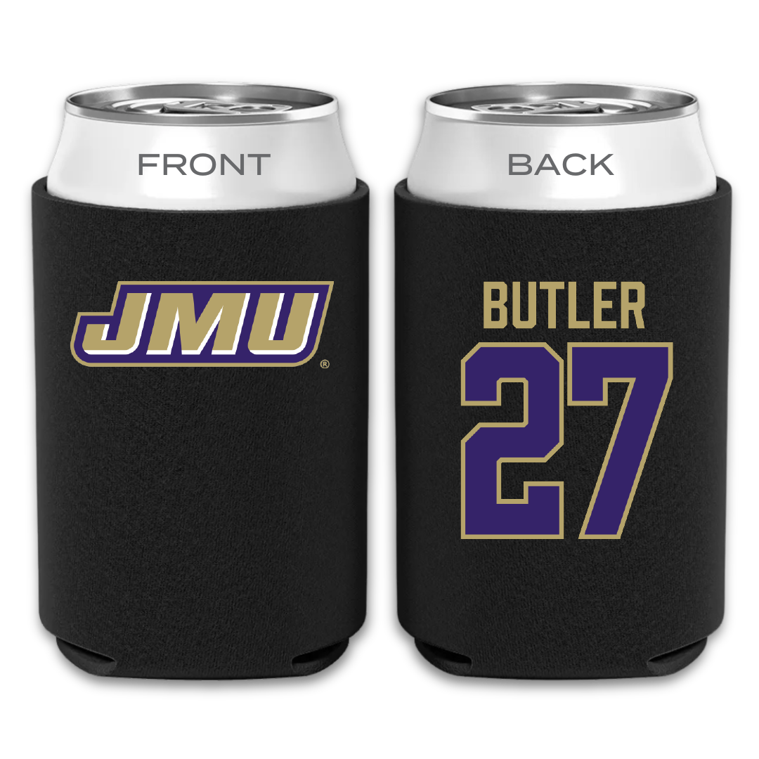 James Madison University Softball Black Can Cooler - #27 Reed Butler